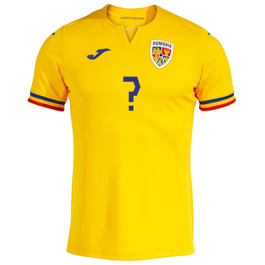 Heren Roemenië Matei Țicală #0 Geel Thuisshirt Thuistenue 24-26 T-Shirt België