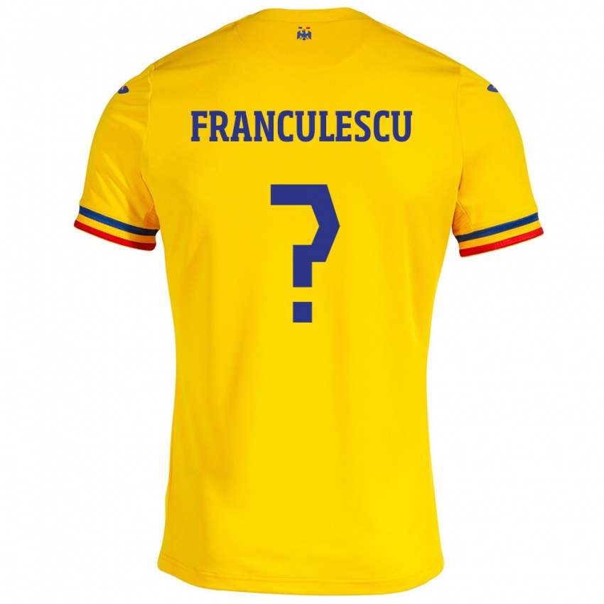 Heren Roemenië Adrian Frânculescu #0 Geel Thuisshirt Thuistenue 24-26 T-Shirt België