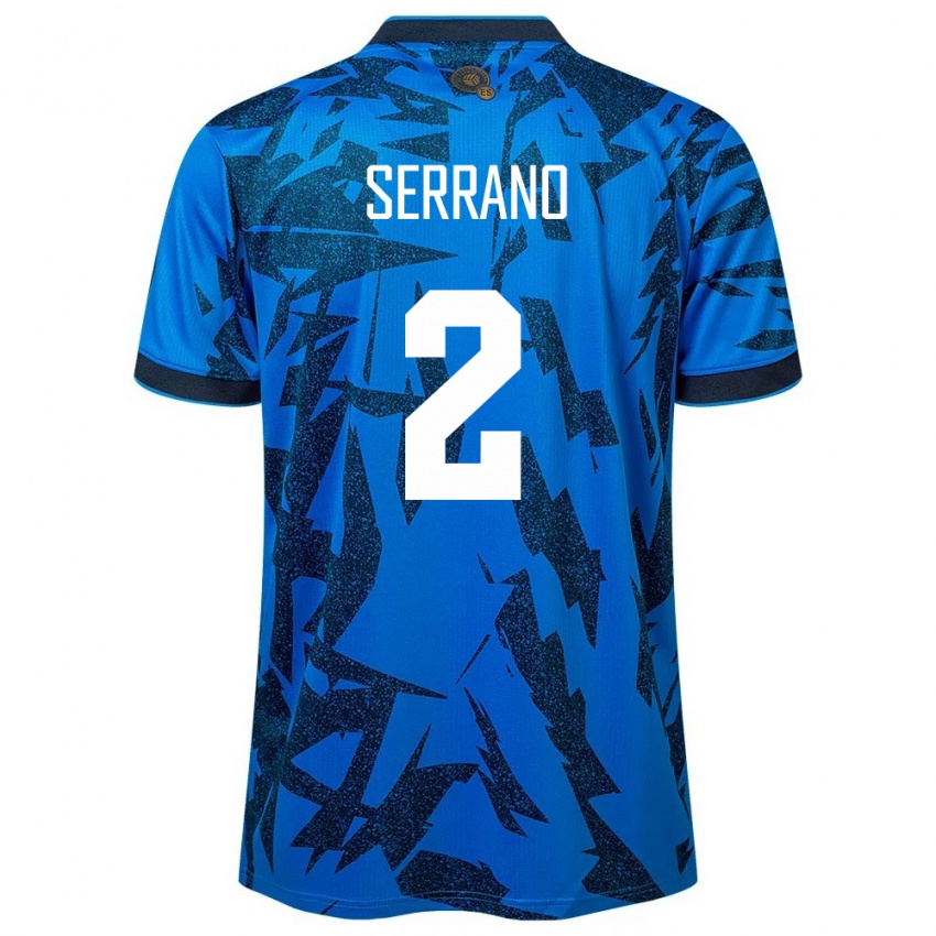 Heren El Salvador Alejandro Serrano #2 Blauw Thuisshirt Thuistenue 24-26 T-Shirt België