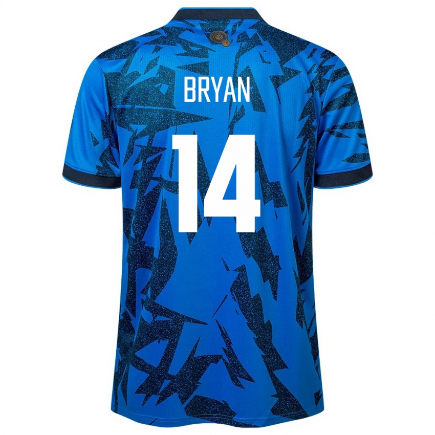 Heren El Salvador Bryan Vásquez #14 Blauw Thuisshirt Thuistenue 24-26 T-Shirt België