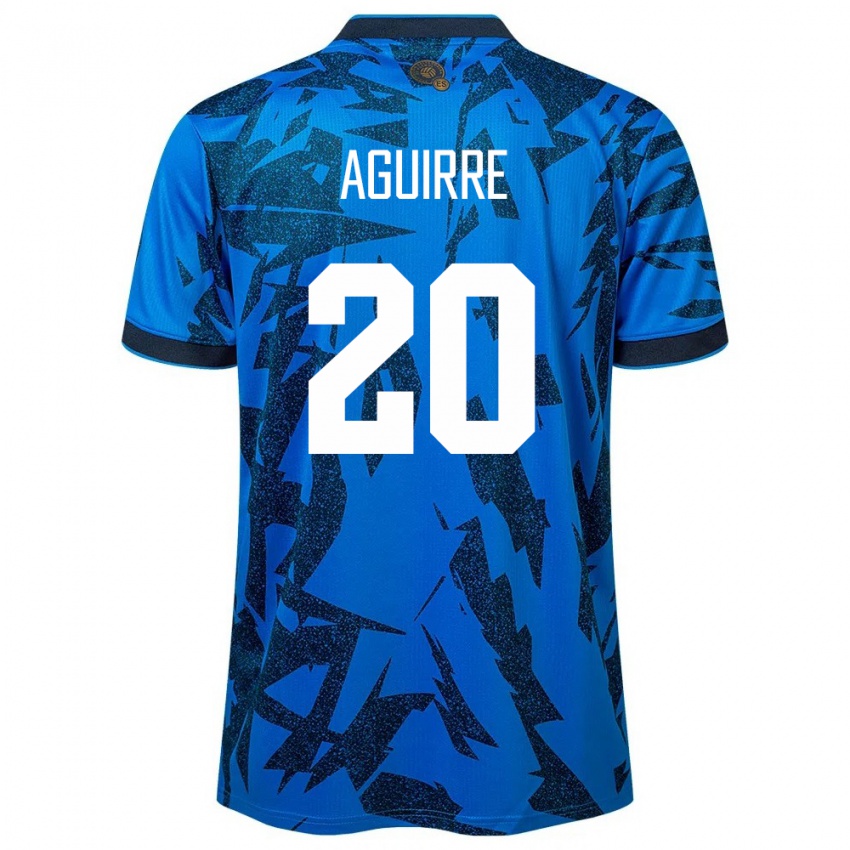 Homme Maillot Salvador Jonathan Aguirre #20 Bleu Tenues Domicile 24-26 T-Shirt Belgique