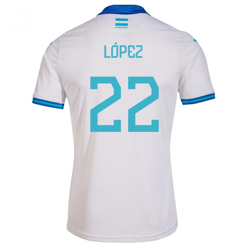 Heren Honduras Luis López #22 Wit Thuisshirt Thuistenue 24-26 T-Shirt België
