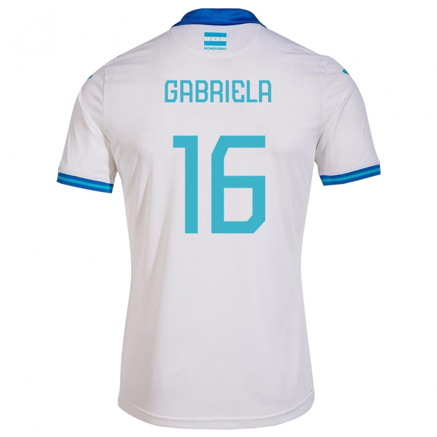 Heren Honduras Gabriela García #16 Wit Thuisshirt Thuistenue 24-26 T-Shirt België