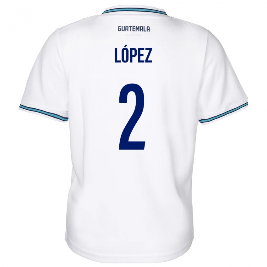Heren Guatemala Francisco López #2 Wit Thuisshirt Thuistenue 24-26 T-Shirt België