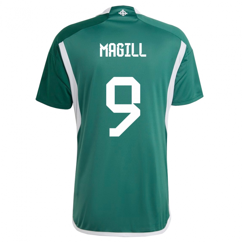 Homme Maillot Irlande Du Nord Simone Magill #9 Vert Tenues Domicile 24-26 T-Shirt Belgique