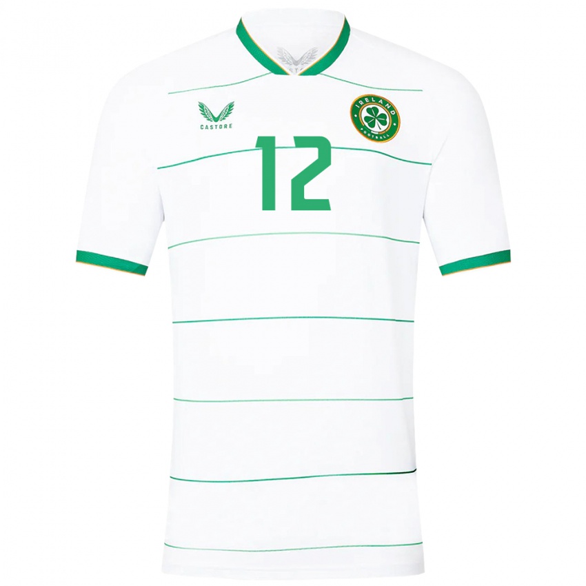 Heren Ierland Jaden Umeh #12 Wit Uitshirt Uittenue 24-26 T-Shirt België