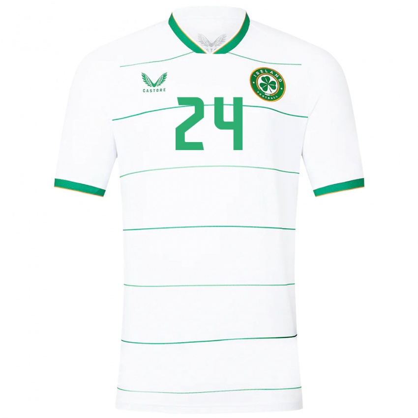 Heren Ierland Sean Roughan #24 Wit Uitshirt Uittenue 24-26 T-Shirt België