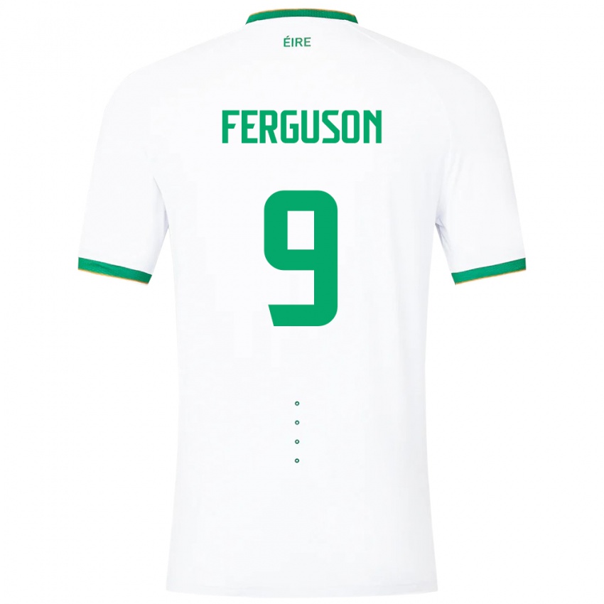 Heren Ierland Evan Ferguson #9 Wit Uitshirt Uittenue 24-26 T-Shirt België