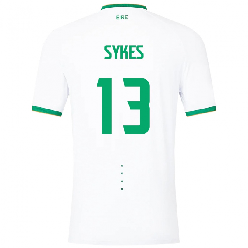 Heren Ierland Mark Sykes #13 Wit Uitshirt Uittenue 24-26 T-Shirt België
