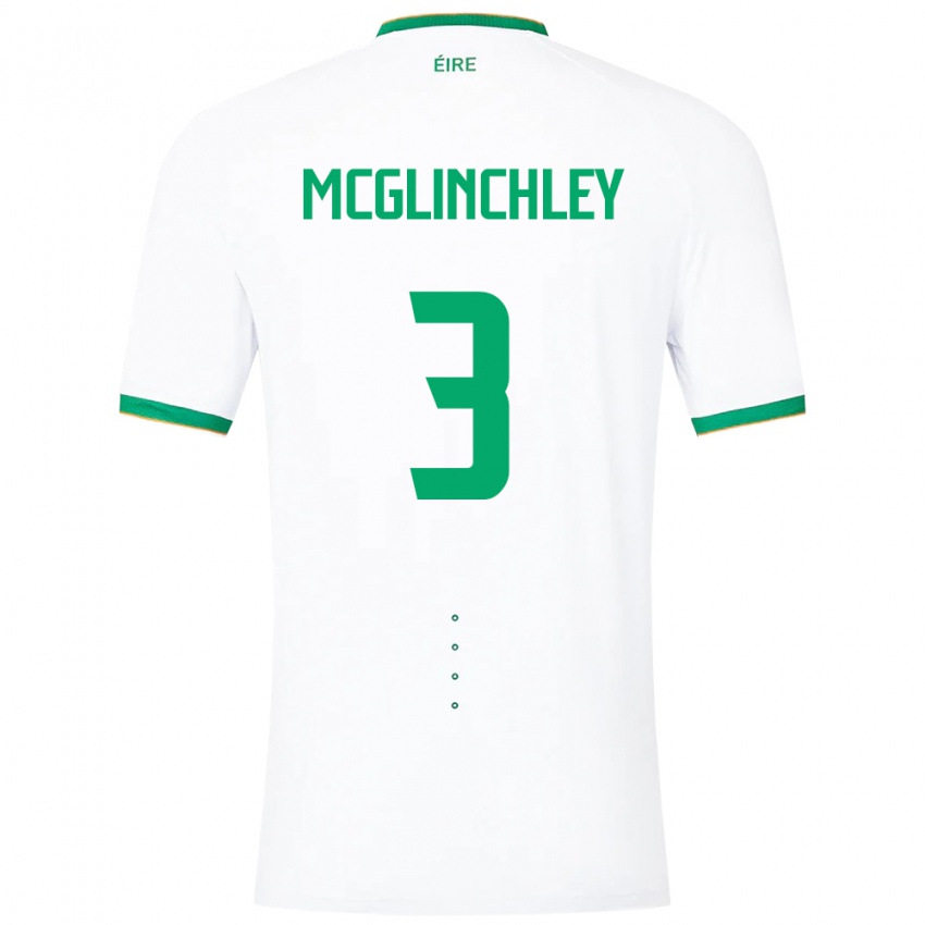 Heren Ierland Harry Mcglinchley #3 Wit Uitshirt Uittenue 24-26 T-Shirt België