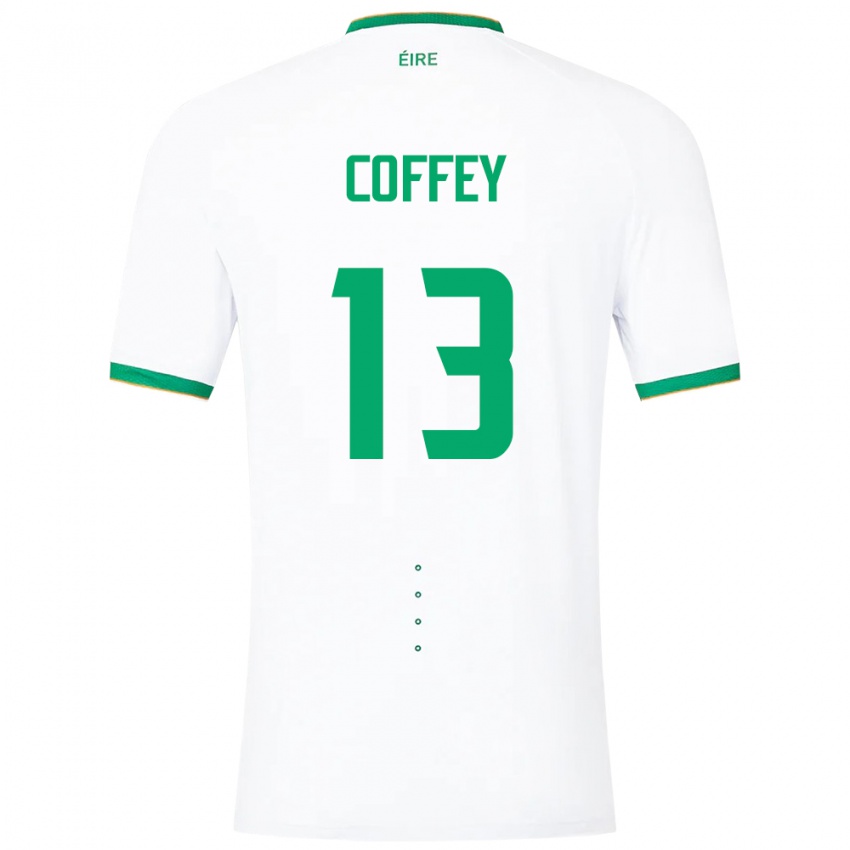 Heren Ierland Fiachra Coffey #13 Wit Uitshirt Uittenue 24-26 T-Shirt België