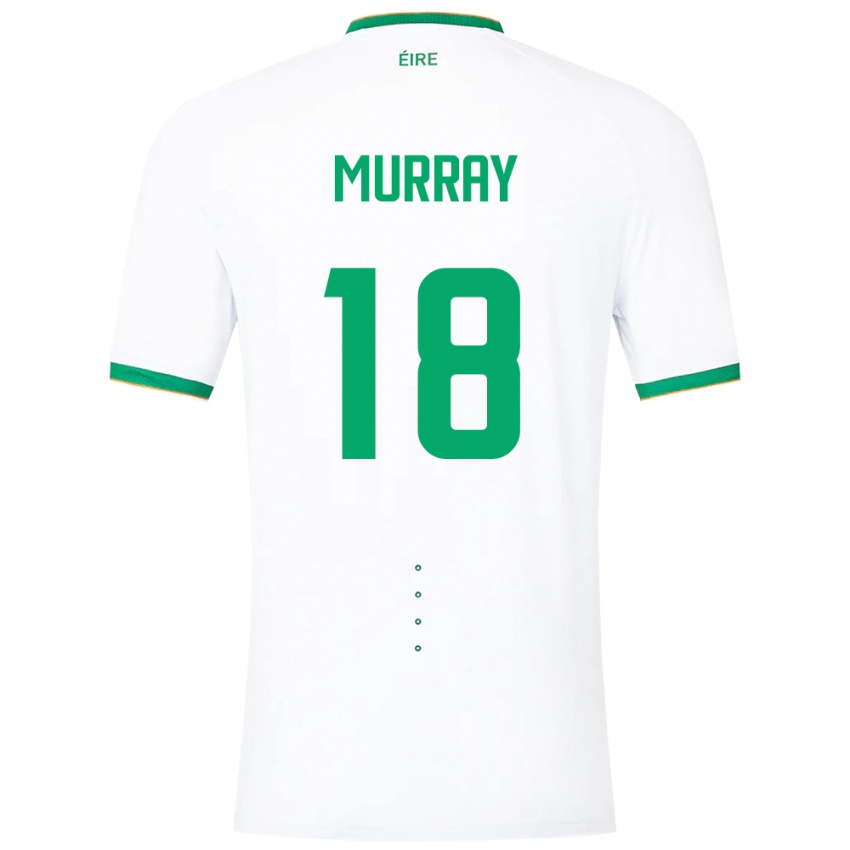 Heren Ierland Matthew Murray #18 Wit Uitshirt Uittenue 24-26 T-Shirt België