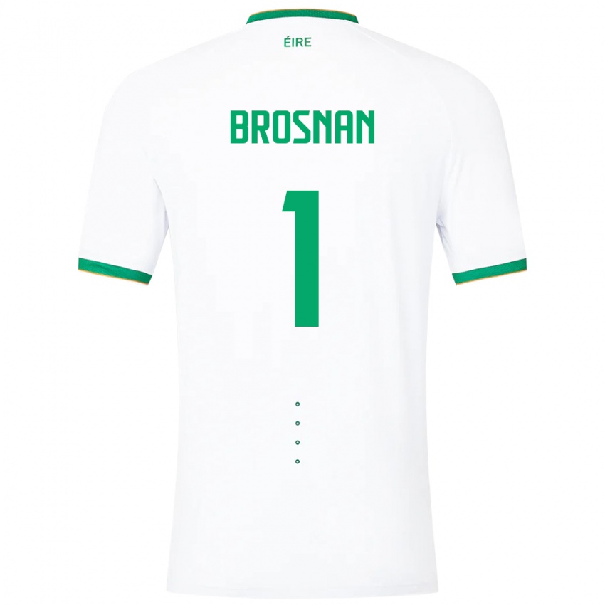 Heren Ierland Courtney Brosnan #1 Wit Uitshirt Uittenue 24-26 T-Shirt België