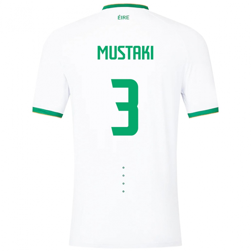 Heren Ierland Chloe Mustaki #3 Wit Uitshirt Uittenue 24-26 T-Shirt België