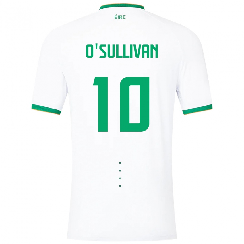 Heren Ierland Denise O'sullivan #10 Wit Uitshirt Uittenue 24-26 T-Shirt België