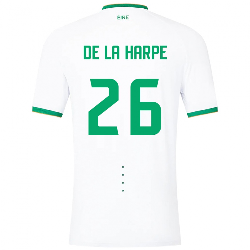 Heren Ierland Deborah-Anne De La Harpe #26 Wit Uitshirt Uittenue 24-26 T-Shirt België
