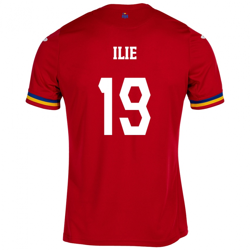 Homme Maillot Roumanie Rareș Ilie #19 Rouge Tenues Extérieur 24-26 T-Shirt Belgique