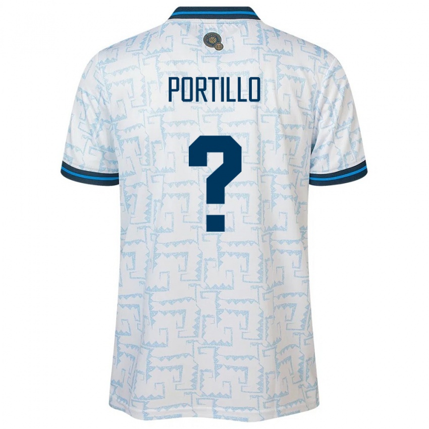 Heren El Salvador Cristian Portillo #0 Wit Uitshirt Uittenue 24-26 T-Shirt België
