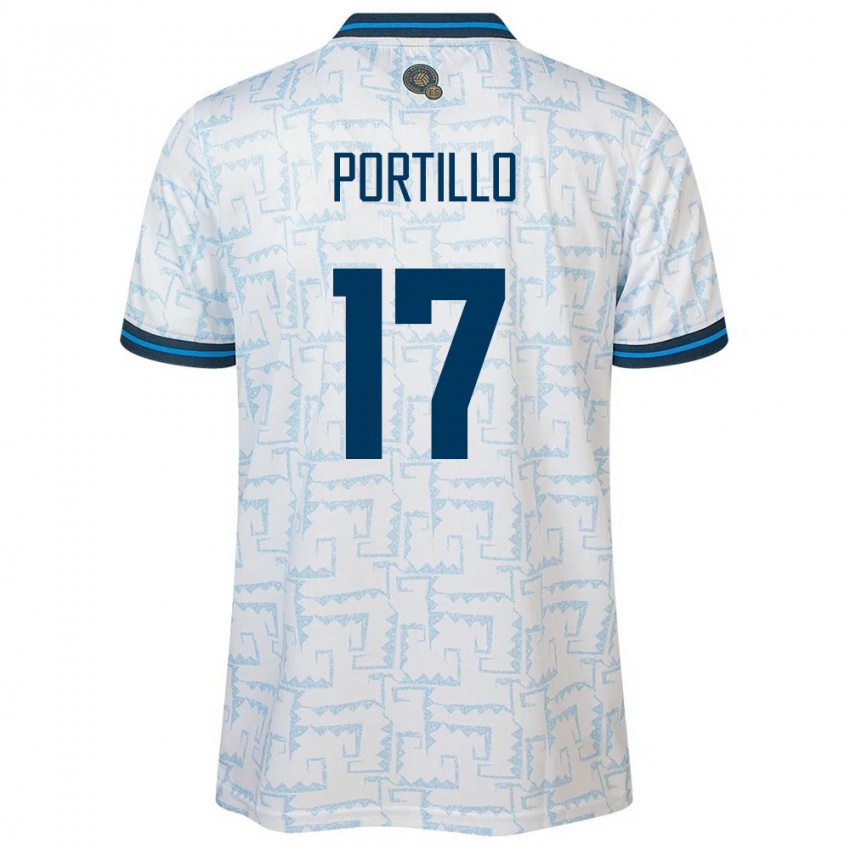 Heren El Salvador Anderson Portillo #17 Wit Uitshirt Uittenue 24-26 T-Shirt België