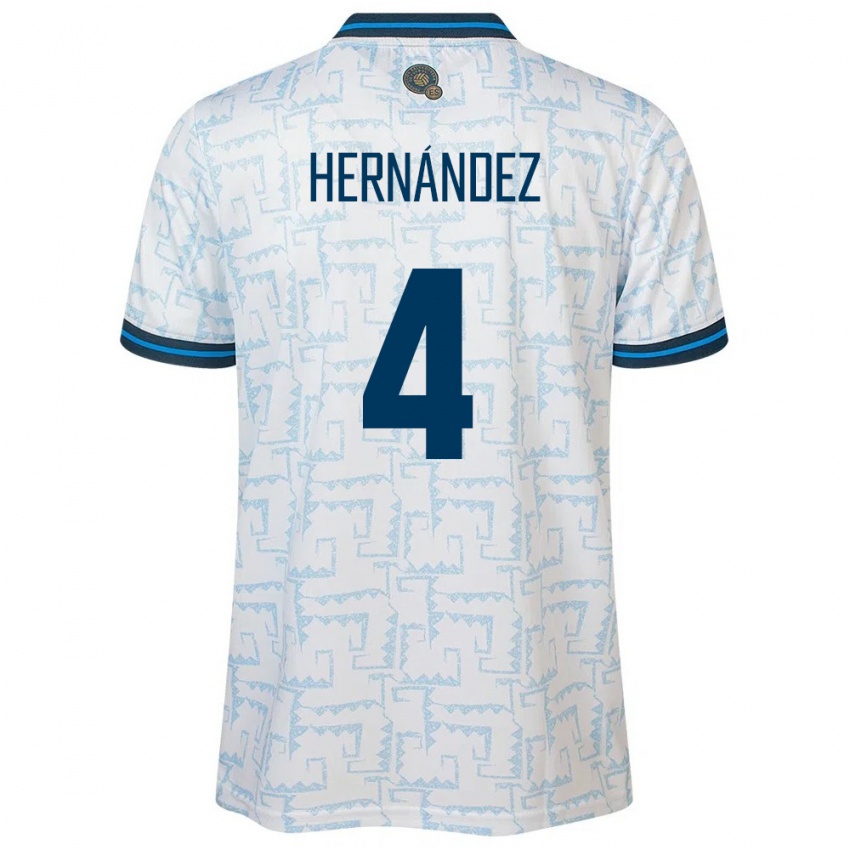 Heren El Salvador Elaily Hernández #4 Wit Uitshirt Uittenue 24-26 T-Shirt België