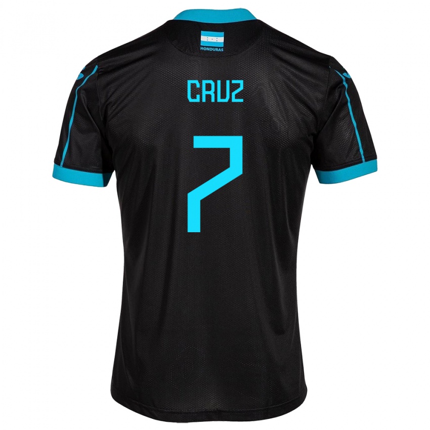 Homme Maillot Honduras Nixon Cruz #7 Noir Tenues Extérieur 24-26 T-Shirt Belgique