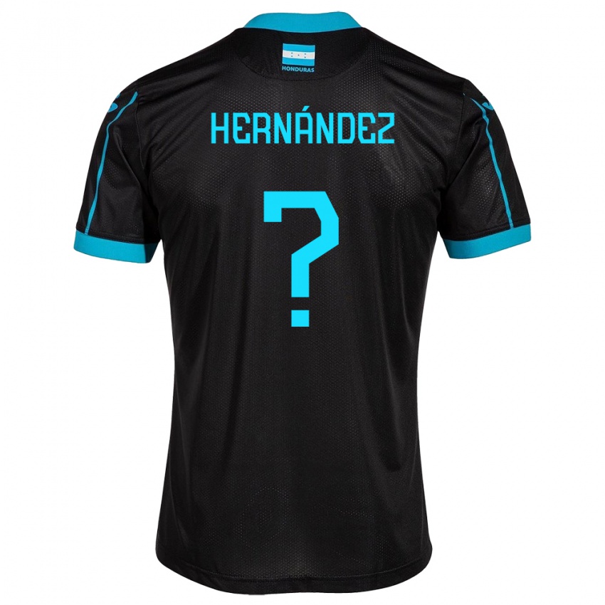 Homme Maillot Honduras Riccy Hernández #0 Noir Tenues Extérieur 24-26 T-Shirt Belgique