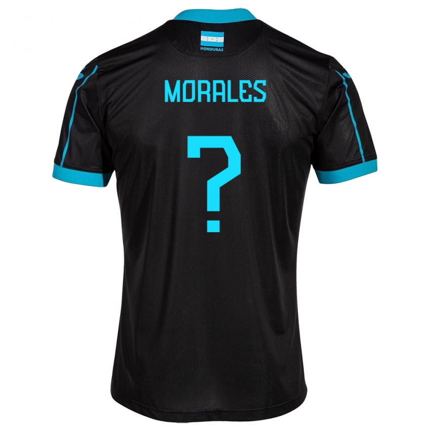 Homme Maillot Honduras Melida Morales #0 Noir Tenues Extérieur 24-26 T-Shirt Belgique