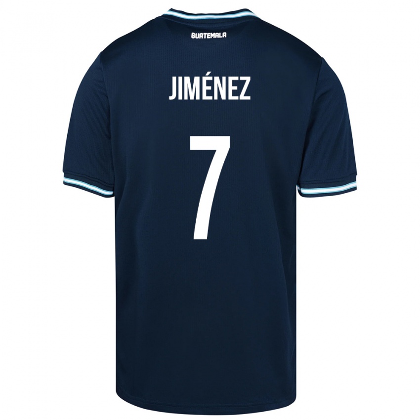 Heren Guatemala Cristian Jiménez #7 Blauw Uitshirt Uittenue 24-26 T-Shirt België