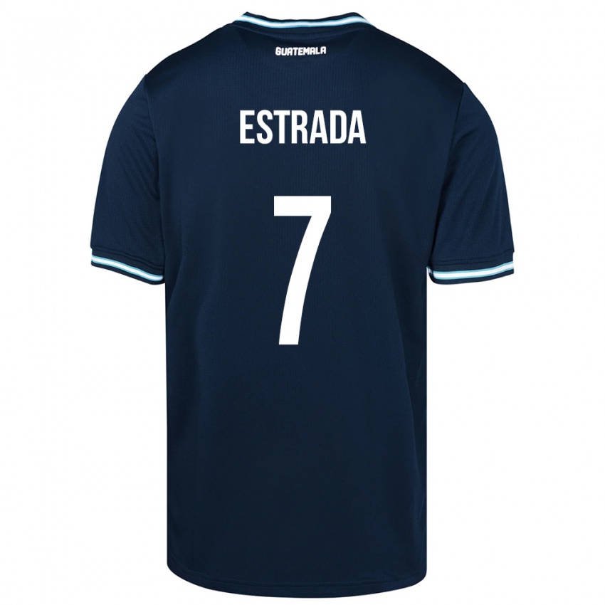 Heren Guatemala Javier Estrada #7 Blauw Uitshirt Uittenue 24-26 T-Shirt België