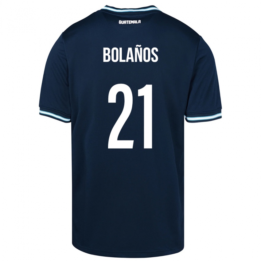 Heren Guatemala Diego Bolaños #21 Blauw Uitshirt Uittenue 24-26 T-Shirt België