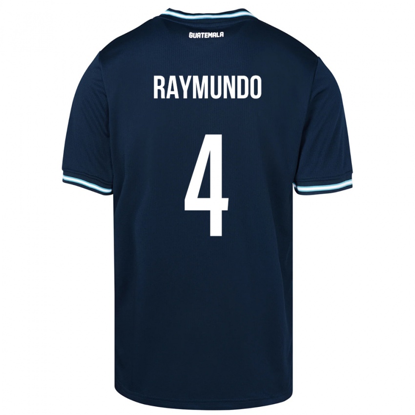 Heren Guatemala Cristopher Raymundo #4 Blauw Uitshirt Uittenue 24-26 T-Shirt België