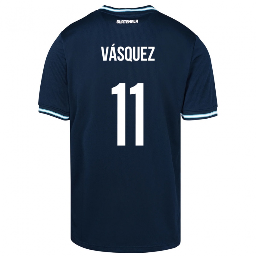 Heren Guatemala Gabino Vásquez #11 Blauw Uitshirt Uittenue 24-26 T-Shirt België