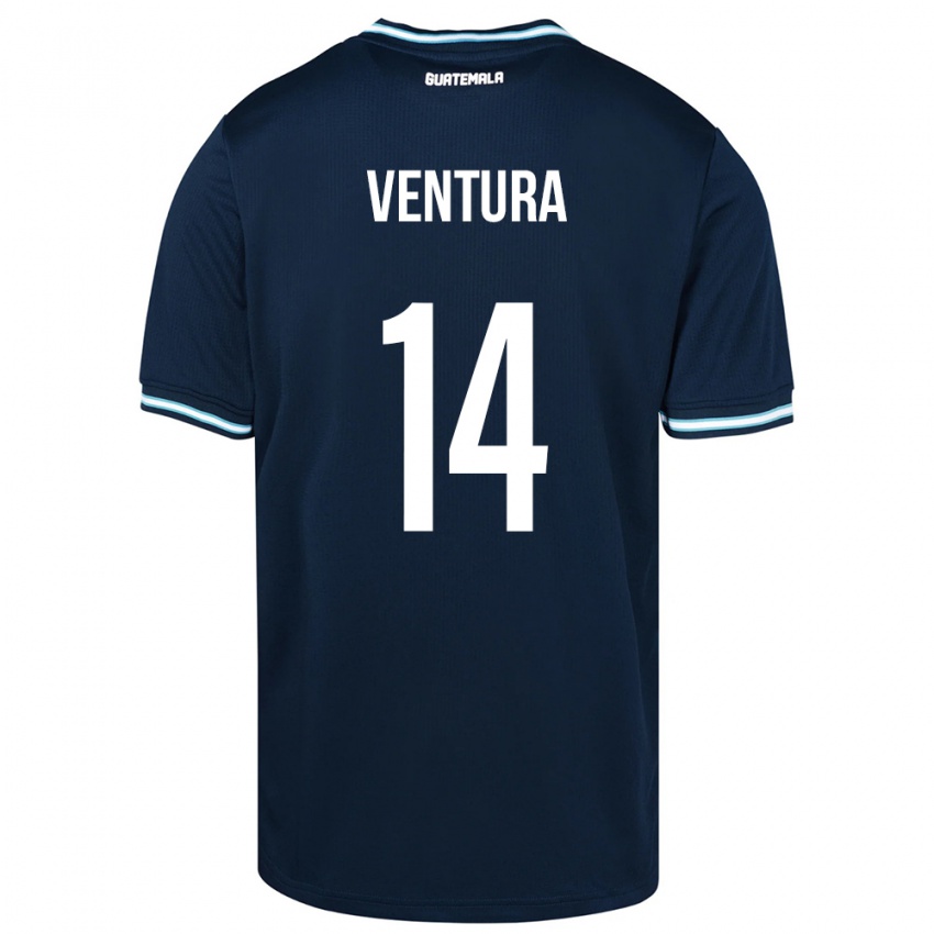 Heren Guatemala Madelyn Ventura #14 Blauw Uitshirt Uittenue 24-26 T-Shirt België