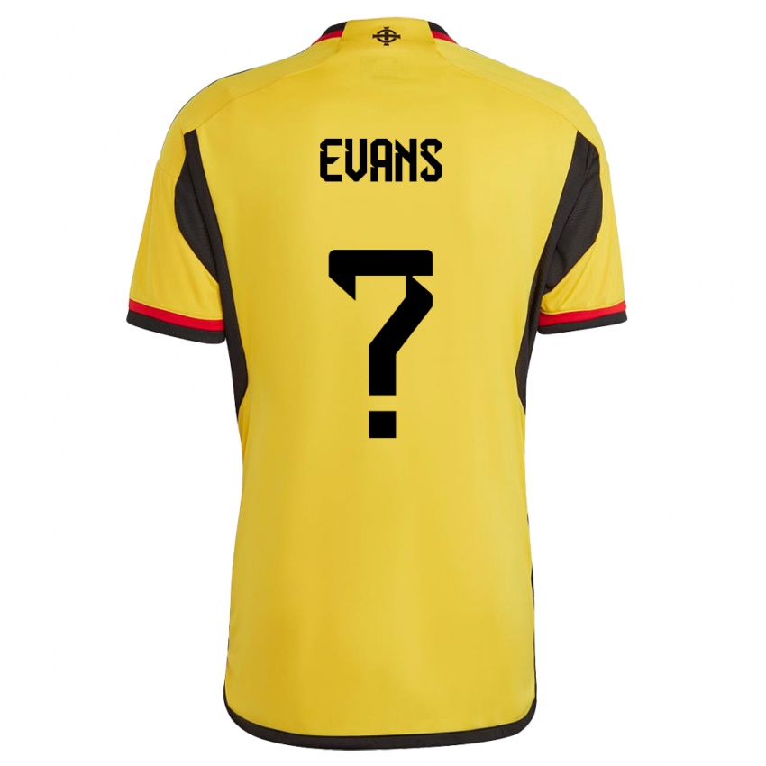Heren Noord-Ierland Reece Evans #0 Wit Uitshirt Uittenue 24-26 T-Shirt België