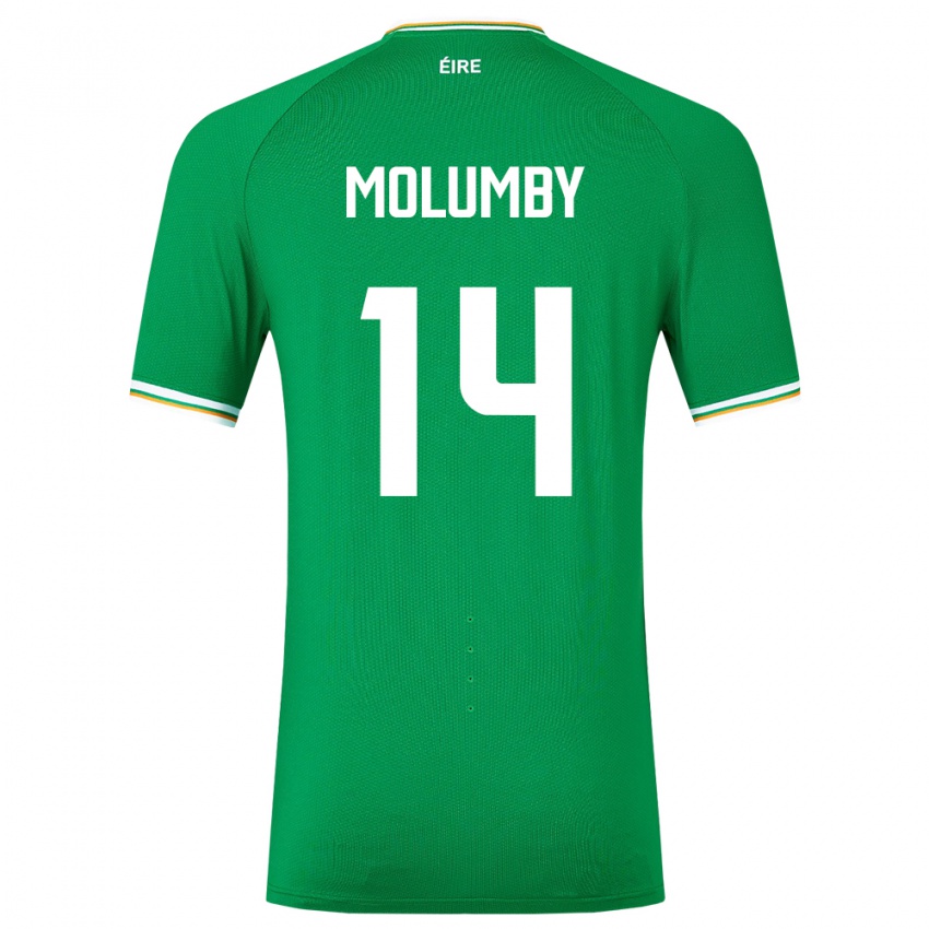 Dames Ierland Jayson Molumby #14 Groente Thuisshirt Thuistenue 24-26 T-Shirt België