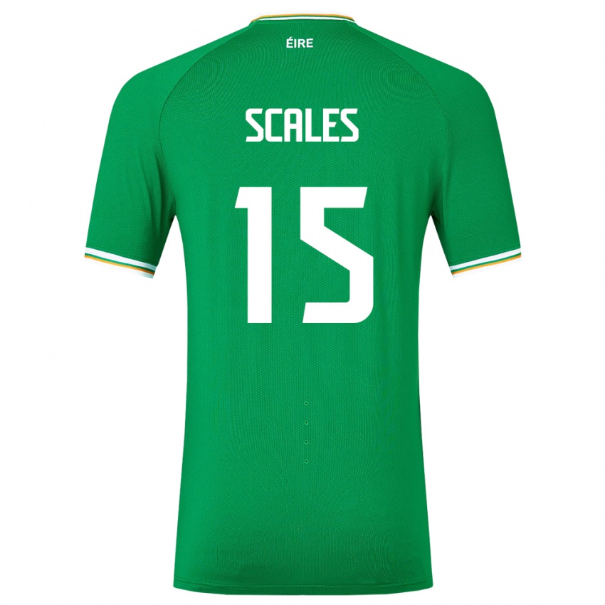 Dames Ierland Liam Scales #15 Groente Thuisshirt Thuistenue 24-26 T-Shirt België