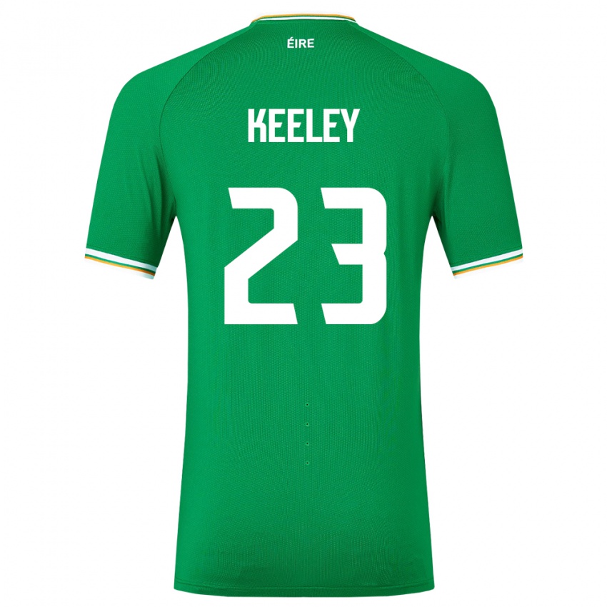 Dames Ierland Josh Keeley #23 Groente Thuisshirt Thuistenue 24-26 T-Shirt België