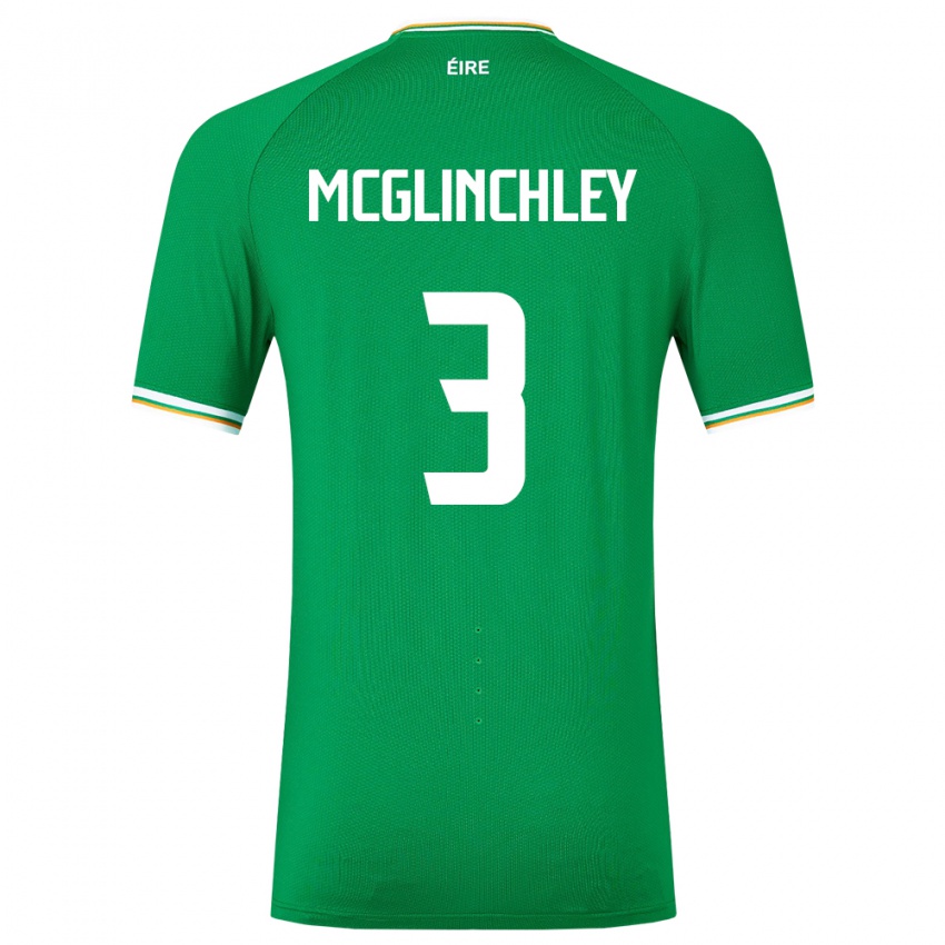 Femme Maillot Irlande Harry Mcglinchley #3 Vert Tenues Domicile 24-26 T-Shirt Belgique