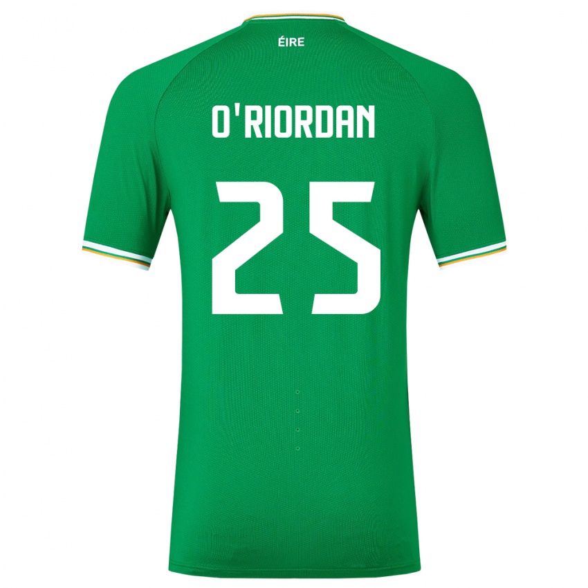 Femme Maillot Irlande Claire O'riordan #25 Vert Tenues Domicile 24-26 T-Shirt Belgique