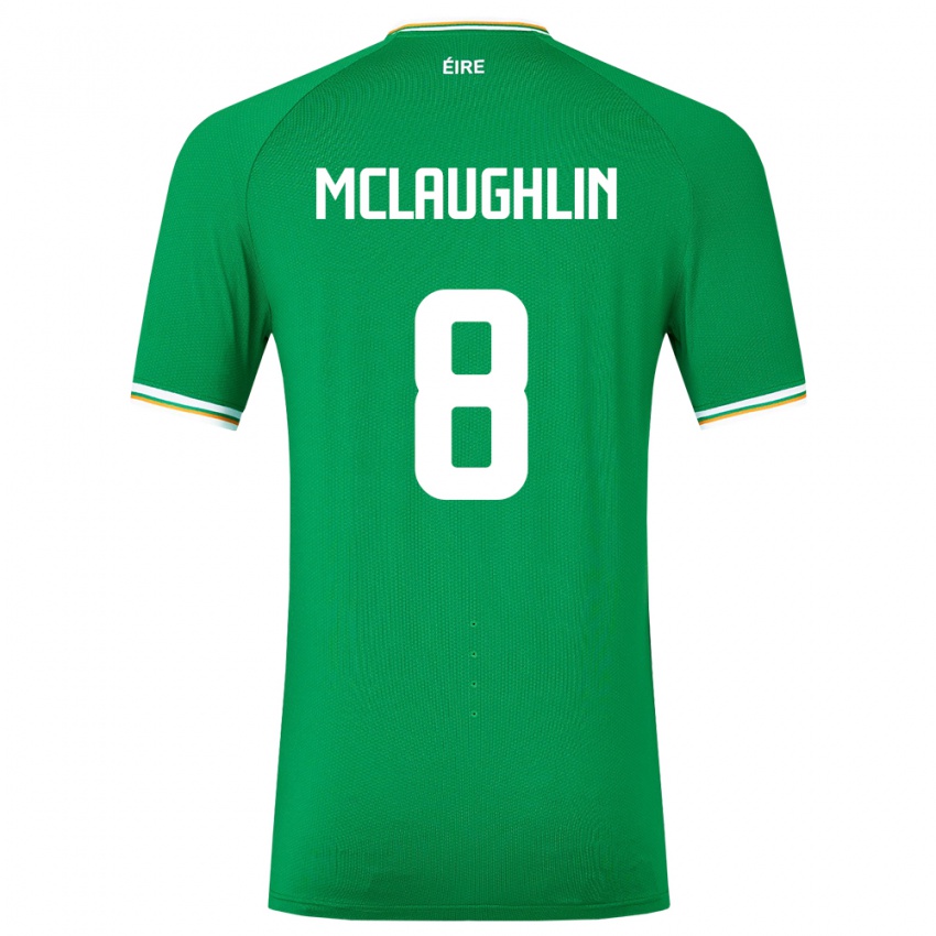 Dames Ierland Roma Mclaughlin #8 Groente Thuisshirt Thuistenue 24-26 T-Shirt België