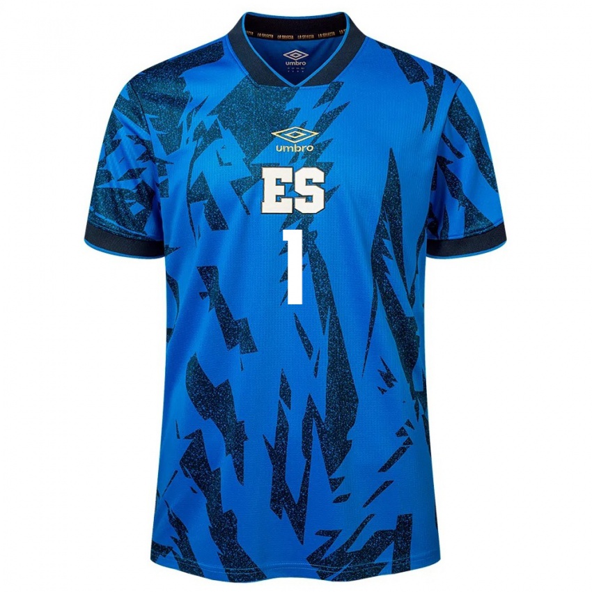 Dames El Salvador Idalia Serrano #1 Blauw Thuisshirt Thuistenue 24-26 T-Shirt België