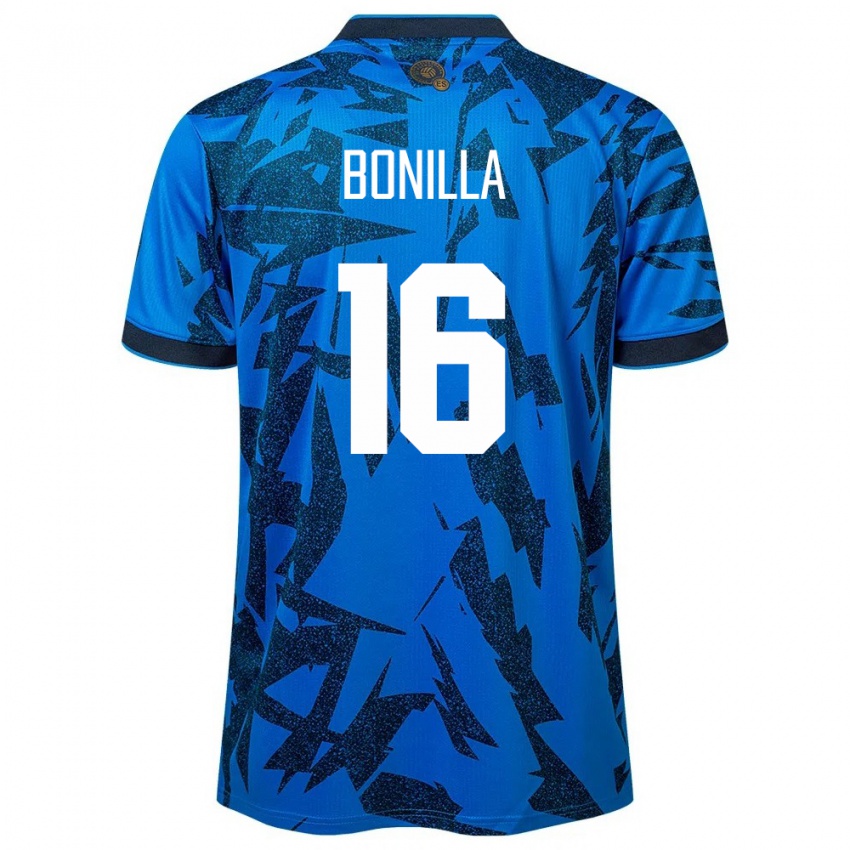 Dames El Salvador Elmer Bonilla #16 Blauw Thuisshirt Thuistenue 24-26 T-Shirt België