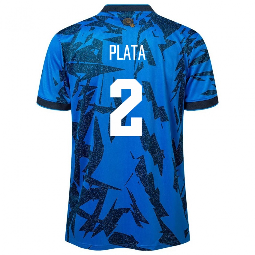 Dames El Salvador Juana Plata #2 Blauw Thuisshirt Thuistenue 24-26 T-Shirt België