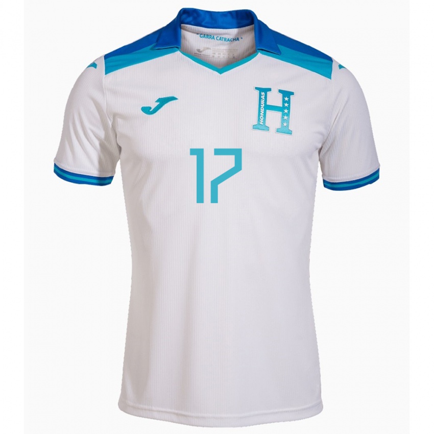 Dames Honduras Saúl Estrada #17 Wit Thuisshirt Thuistenue 24-26 T-Shirt België