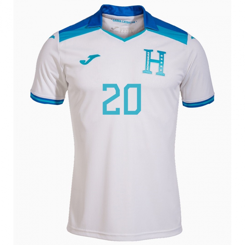 Dames Honduras Alessandro Maldonado #20 Wit Thuisshirt Thuistenue 24-26 T-Shirt België