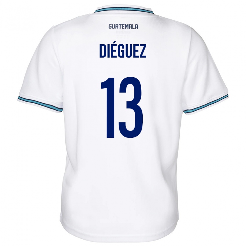 Dames Guatemala Jonathan Diéguez #13 Wit Thuisshirt Thuistenue 24-26 T-Shirt België