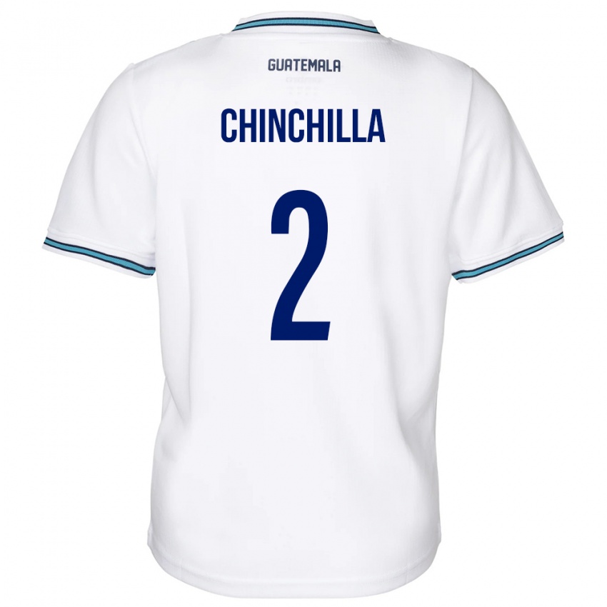 Dames Guatemala Nicolás Chinchilla #2 Wit Thuisshirt Thuistenue 24-26 T-Shirt België