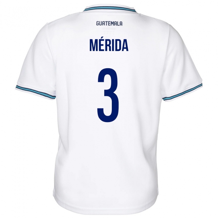 Dames Guatemala Daniel Mérida #3 Wit Thuisshirt Thuistenue 24-26 T-Shirt België