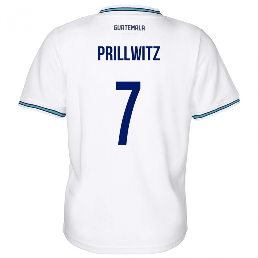 Dames Guatemala Héctor Prillwitz #7 Wit Thuisshirt Thuistenue 24-26 T-Shirt België