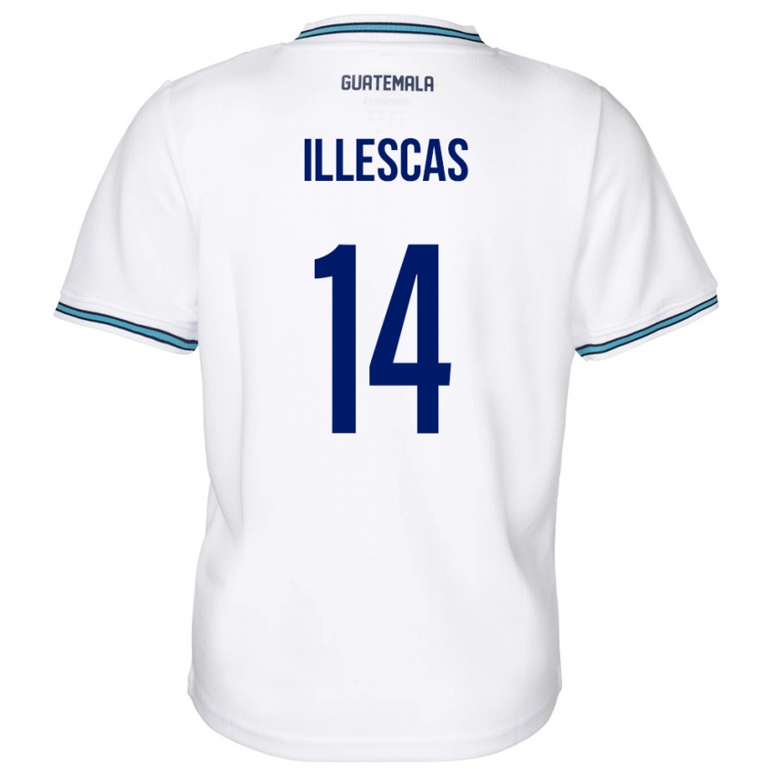 Dames Guatemala Kevin Illescas #14 Wit Thuisshirt Thuistenue 24-26 T-Shirt België